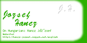 jozsef hancz business card